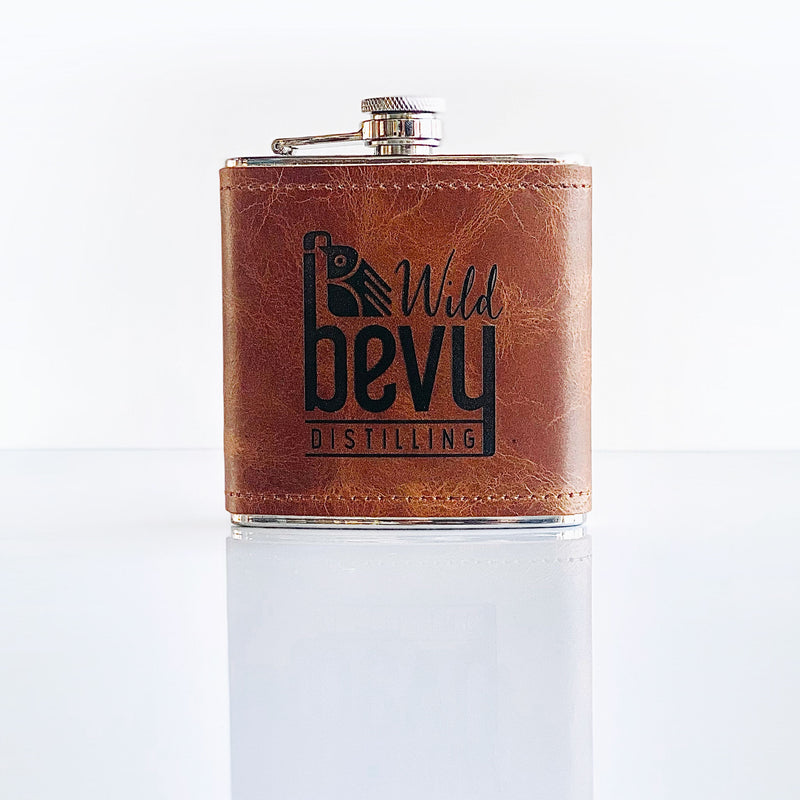Aged Leather Flask 6oz